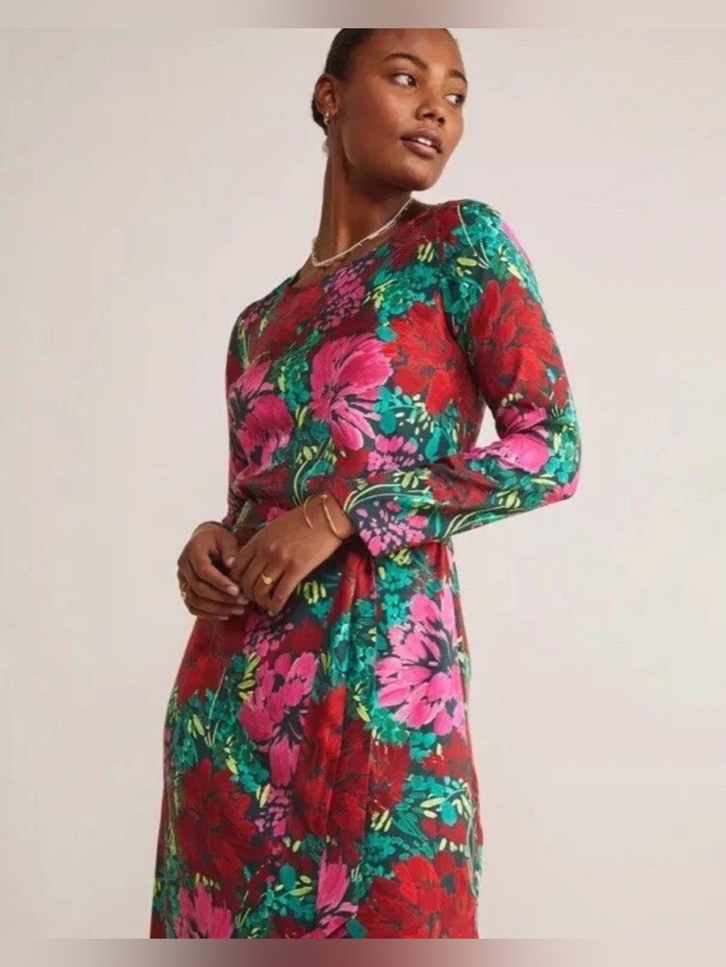 New! $348 Vineyard Vines Floral Maxi Dress In Red, Pink, Green - Xxs